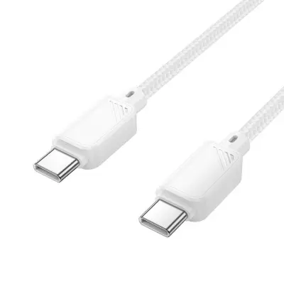 HOCO USB-C till USB-C Kabel 3A 60W X113 1 m - Vit