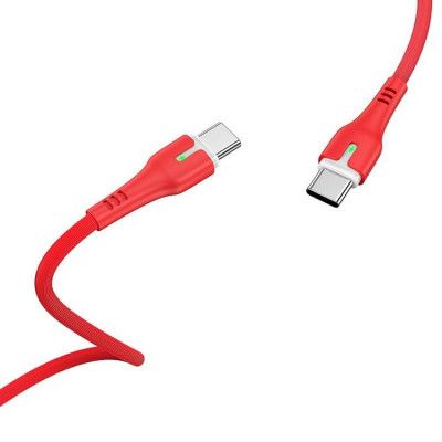 Hoco USB-C Till USB-C Kabel PD 60W 1m - Röd