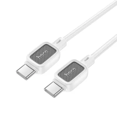 Hoco USB-C - USB-C 60W 3A Kabel 1m X108 - Vit