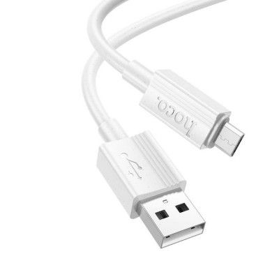 HOCO USB Till MicroUSB 1m Kabel 2.4A X107 - Vit