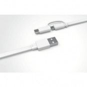 Huawei AP55s 2in1 USB-A - USB-C/MicroUSB Cable 1.5m White