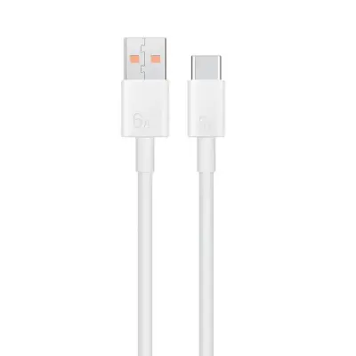 HUAWEI USB-A Till USB-C 66W 6A Kabel 1m Bulk - Vit