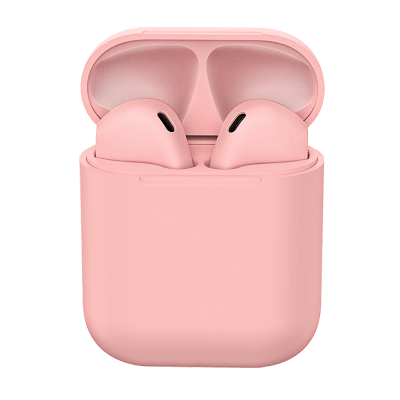 i12S TWS Trådlösa hörlurar, Bluetooth 5.0 - Rosa