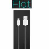 iHave Flat Micro USB kabel - 900mm - (Svart)