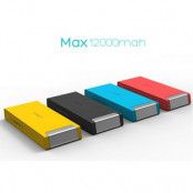 ihave MAX Powerbank, Extern Batteriladdare 12000 mAh - Gul