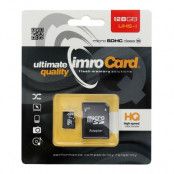 Imro Minneskort MicroSD 128GB Med Adapter Klass 10 UHS