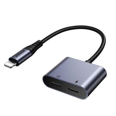 Joyroom 2in1 Lightning Till 2x Lightning DAC Adapter - Svart