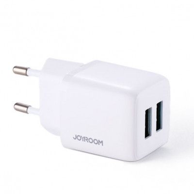 Joyroom 2x USB Väggladdare 12 W - Vit