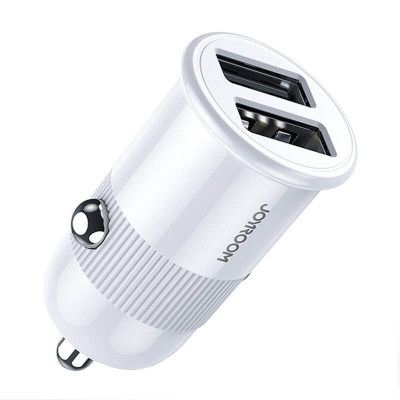 Joyroom 3,1 A dual port smart car charger Vit
