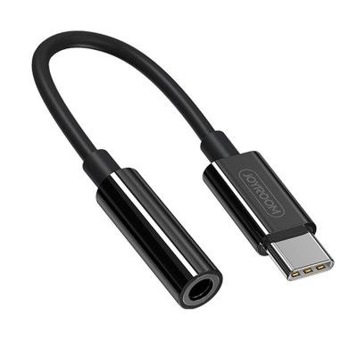 Joyroom 3,5 mm mini jack to USB-C headphone adapter Svart