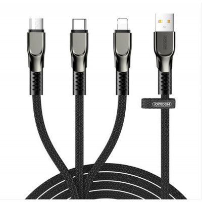Joyroom 3in1 Micro USB-C Lightning Kabel 1.3m - Röd