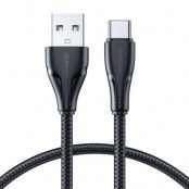 Joyroom Fast USB-A till USB-C 3A Kabel 0.25 m - Svart