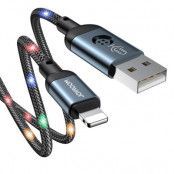 Joyroom Led USB Till USB Lightning Kabel 1.2m - Grå