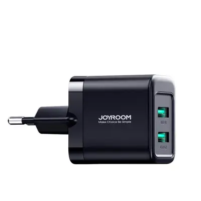 Joyroom Nätladdare 2xUSB-A 12W 2.4A - Svart