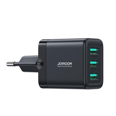 Joyroom Nätladdare 3xUSB-A 12W 3.4A - Svart