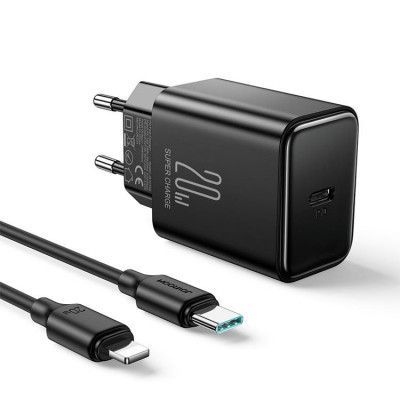 Joyroom PD Väggladdare USB-C 20W Lightning Kabel - Svart
