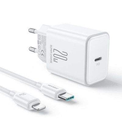 Joyroom PD Väggladdare USB-C 20W Lightning Kabel - Vit