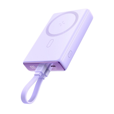 Joyroom Powerbank 10000mAh 20W Med Kabel - Lila