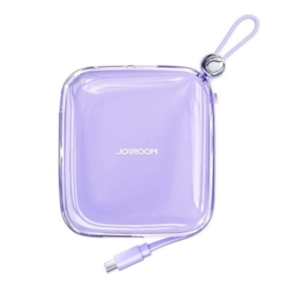 Joyroom Powerbank 10000mAh Jelly Series Built-in USB-C - Lila