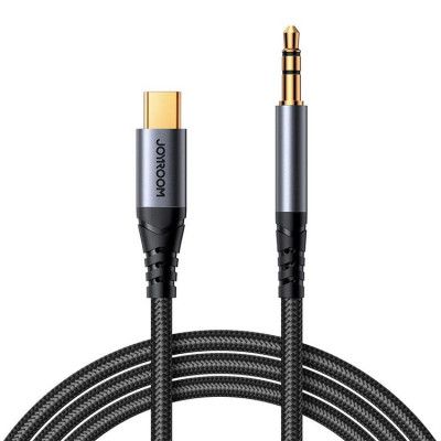 Joyroom USB-C Ljud Kabel AUX 3.5 mm minijack 1.2m - Svart