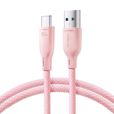 Joyroom USB-C till USB-A kabel 100W 1m Multi-Color - Rosa