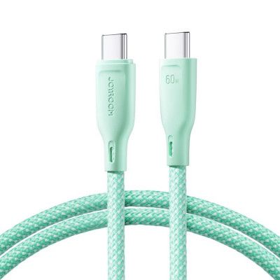 Joyroom USB-C till USB-C kabel 60W 1m Multi-Color - Grön