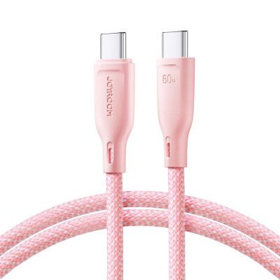 Joyroom USB-C till USB-C kabel 60W 1m Multi-Color - Rosa