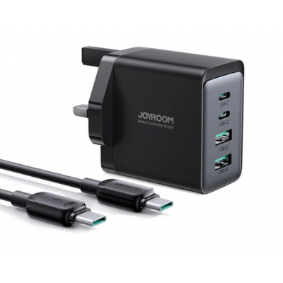 Joyroom Väggladdare USB-A/USB-C med USB-C Kabel - Svart
