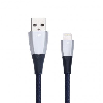 Just Mobile ZinCable - Lightning-kabel 1,5 m - Svart/Silver