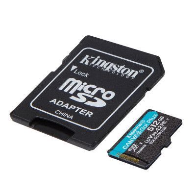 Kingston 512GB microSDXC Canvas Go! Plus med Adapter