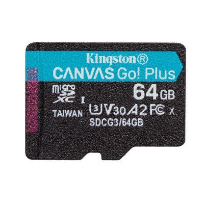 Kingston 64GB microSDXC Canvas Go! Plus UHS-I 170MB/s Adapter