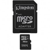 Kingston minneskort, microSDHC, 16GB, micro Secure Digital High-Capactiy, SDHC-a