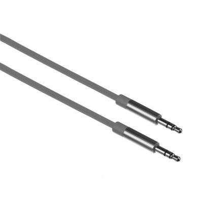 KIT 3,5mm 1m Ljudkabel Alu - Grå