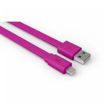 KIT FRESH Synkkabel Lightning 1m LED MFI - Rosa