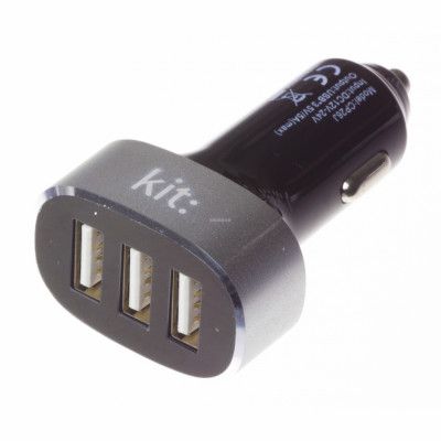 KIT Laddare 12V till 3xUSB 8A - Silver