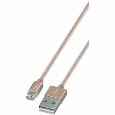 KIT PLATINUM Synkkabel Lightning Nylon 1m MFI - Guld