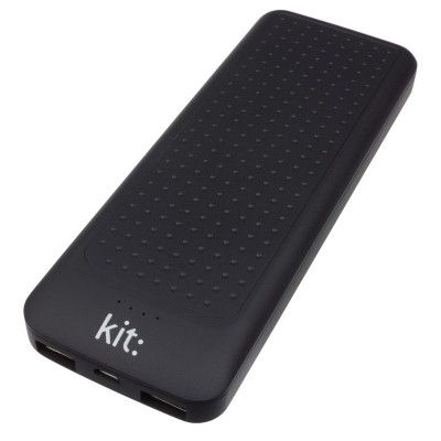 KIT Powerbank 10000mAh 2xUSB 2,1A - Svart