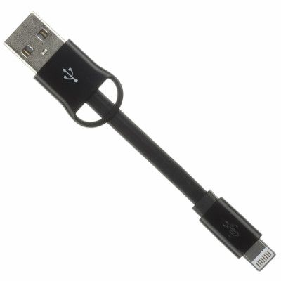 KIT Synkkabel Lightning Nyckelring - Svart