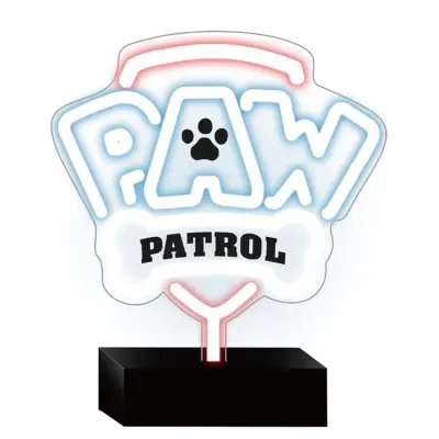 LED Neon Light PAW PATROL Logo på Stativ