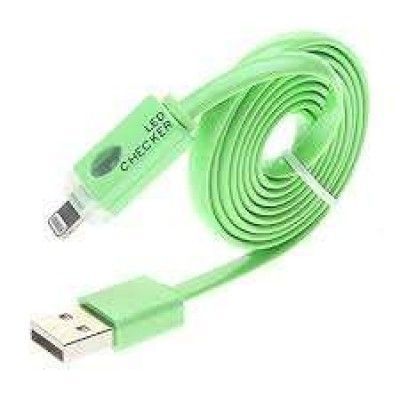 Lightning kabel med ledlampa (Grön)