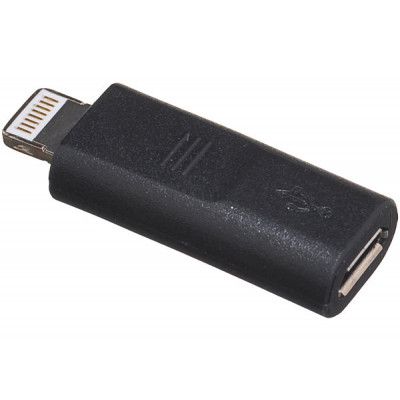 Lightning till microUSB adapter - svart