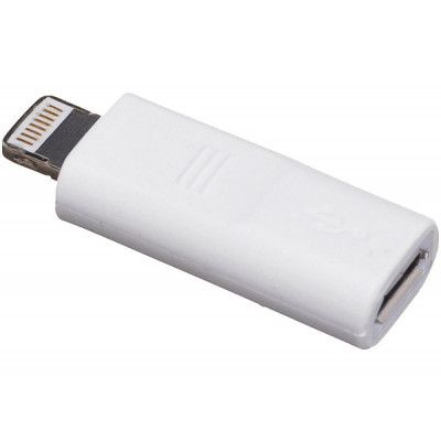 Lightning till microUSB adapter - vit