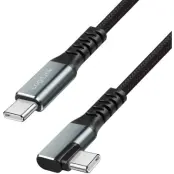 LogiLink 100W Vinklad USB-C Till USB-C Kabel- 2 meter
