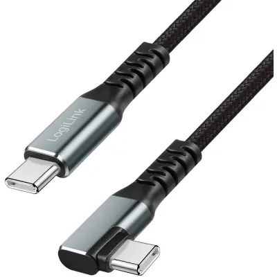 LogiLink 100W Vinklad USB-C Till USB-C Kabel- 2 meter