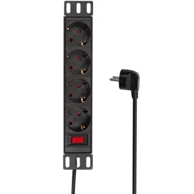 LogiLink 4-vägs Grenuttag med Brytare för 10