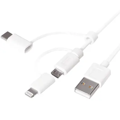 LogiLink MicroUSB USB-C Ligtning-kabel