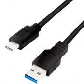 Logilink USB-A Till USB-C Kabel 0.15m 15W - Svart