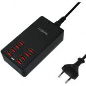 LogiLink USB-laddare 8 portar 8 8A