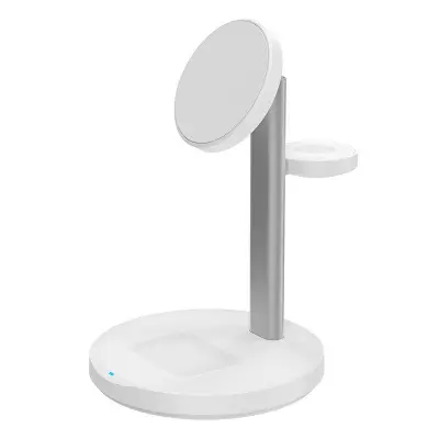 M9 MagSafe Trådlös Laddare 3-i-1 15W Magnetisk Ställning - Vit