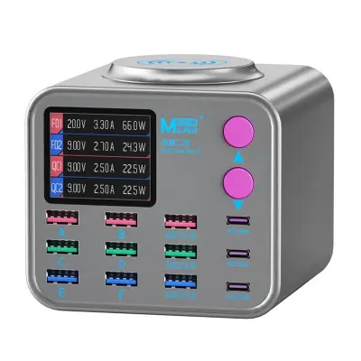 MAANT DianBa No.2 300W PD-laddare 12-portar med trådlös laddning - EU-kontakt